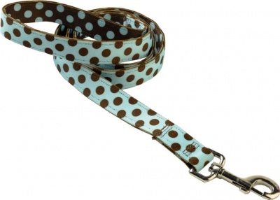 Yellow Dog Design Uptown Lead Blue & Brown Polka 48'' x 1'' RRP £16.99 CLEARANCE XL £11.99